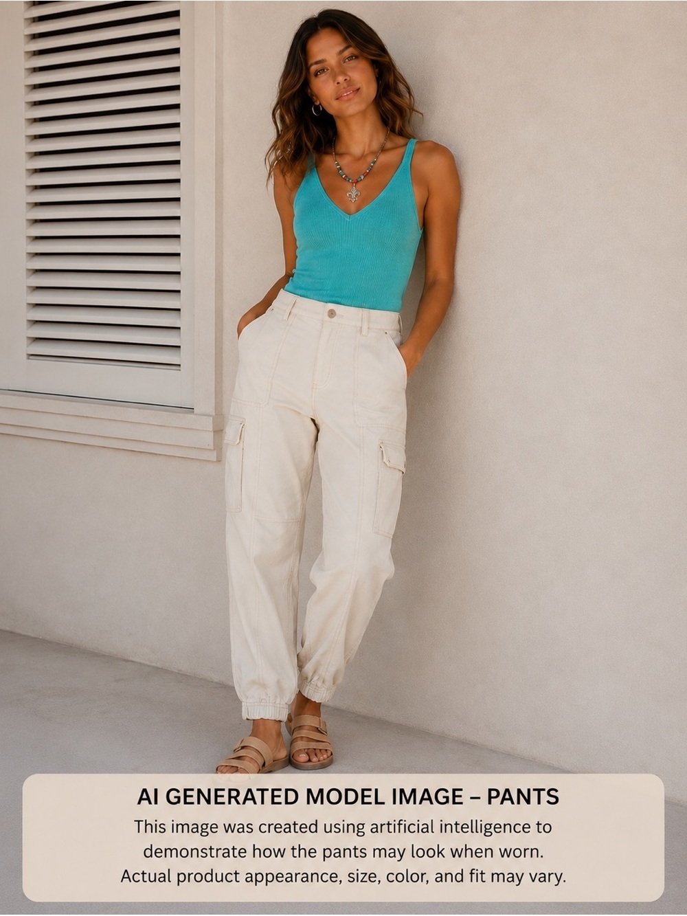 Duluth Trading Co Women's Cream Cargo Jeans stovepipe legs